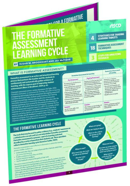 The Formative Assessment Learning Cycle (Quick Reference Guide)