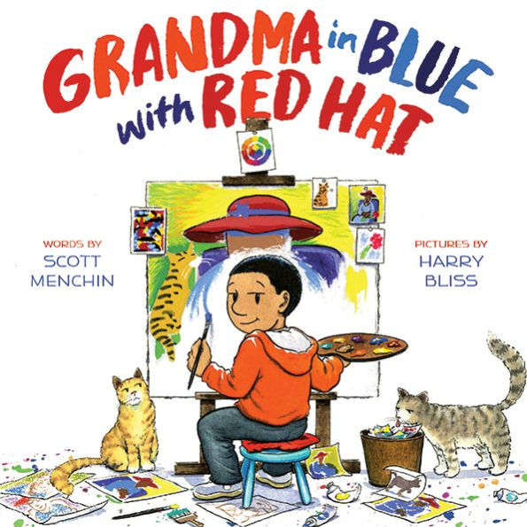 Grandma Blue with Red Hat