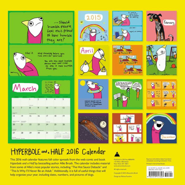 Hyperbole and a Half 2016 Wall Calendar