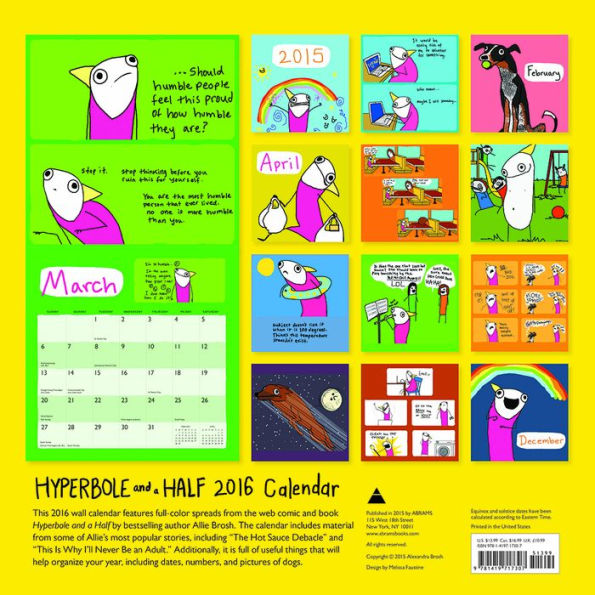 Hyperbole and a Half 2016 Wall Calendar