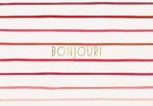 Alternative view 1 of Paris Street Style Notecards: Bonjour!