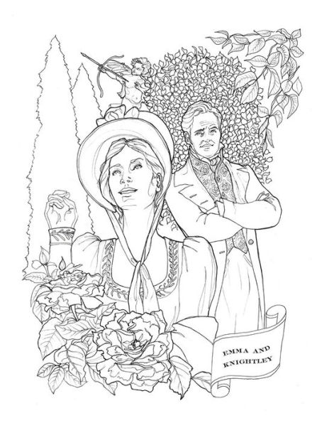 Classic Coloring: Jane Austen (Adult Coloring Book): 55 Removable Coloring Plates