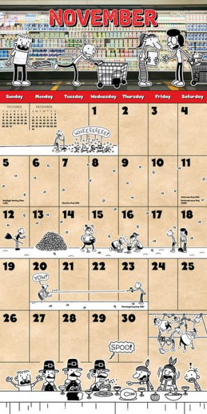 The Wimpy Kid 2017 Illustrated Calendar