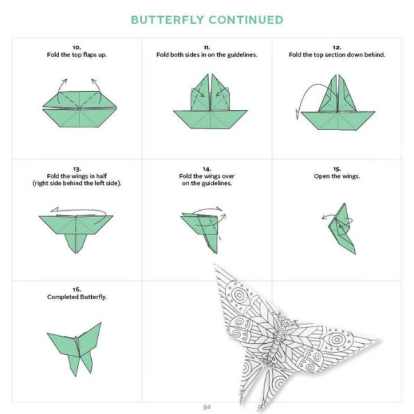 Color Origami: Botanica (Adult Coloring Book): 60 Birds, Bugs & Flowers to Color and Fold