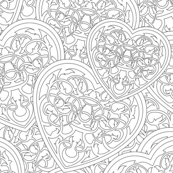 Vive Le Color! Hearts (Adult Coloring Book): Color In; De-stress (72 Tear-out Pages)