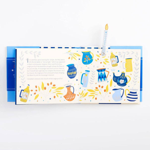 Hanukkah in a Book (UpLifting Editions): Jacket comes off. Candles pop up. Display and celebrate!