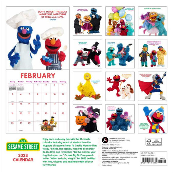 Sesame Street Sayings from Your Sesame Street Friends 2023 Wall