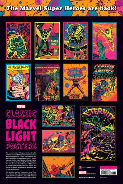 Marvel Classic Black Light Collectible Poster Portfolio Volume 2: 12 Collectible Ready-to-Frame Posters