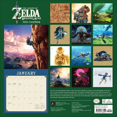 Wild Adventures Calendar 2023 Legend Of Zelda: Breath Of The Wild 2023 Wall Calendar By Nintendo, Calendar  (Wall Calendar) | Barnes & Noble®