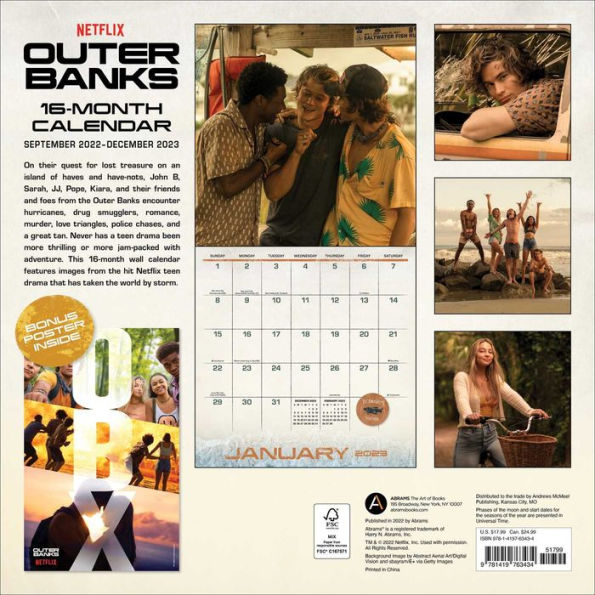 Outer Banks 16Month September 2022December 2023 Wall Calendar