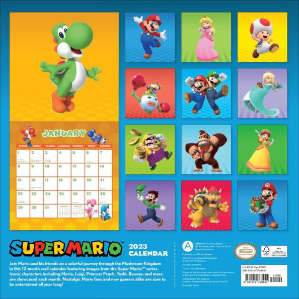 Clipart Super Mario Printables 2023 Calendar Printabl - vrogue.co