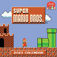 2023 Super Mario Bros. 8-Bit Retro 2023 Wall Calendar with Bonus Diecut Notecards