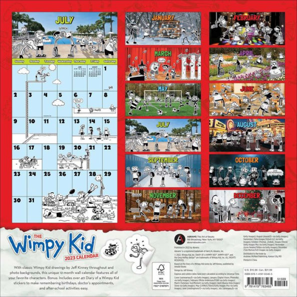 Wimpy Kid 2023 Wall Calendar by Jeff Kinney Barnes & Noble®