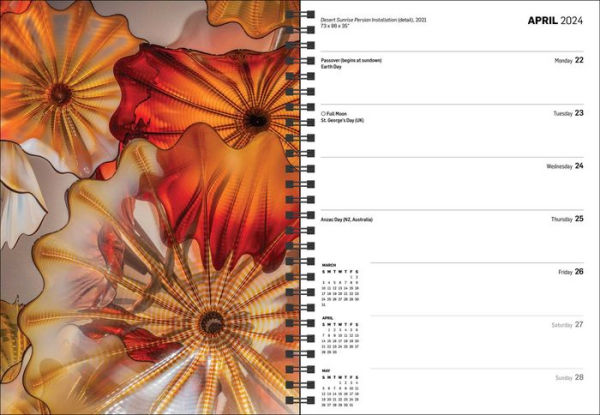 Chihuly 12-Month 2024 Hardcover Weekly Planner Calendar