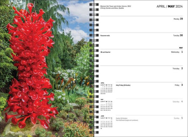 Chihuly 12-Month 2024 Hardcover Weekly Planner Calendar