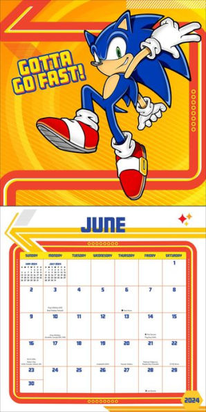 Sonic the Hedgehog 2024 Wall Calendar