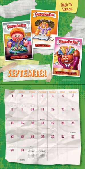 Garbage Pail Kids Stuck in School 2024 Wall Calendar