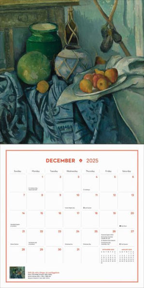 2025 Impressionism and Post-Impressionism Wall Calendar
