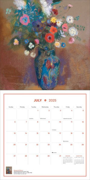 2025 Impressionism and Post-Impressionism Wall Calendar