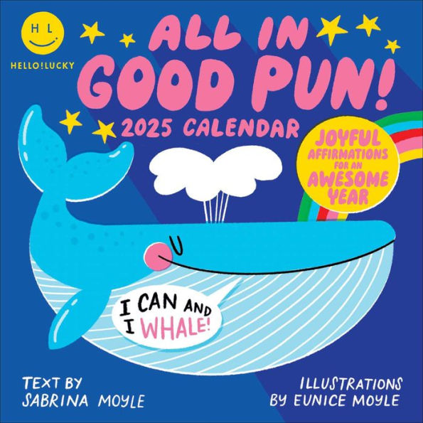 2025 Hello!Lucky All in Good Pun Wall Calendar