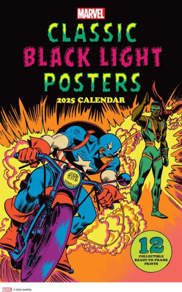 2025 Marvel Classic Black Light Poster Calendar