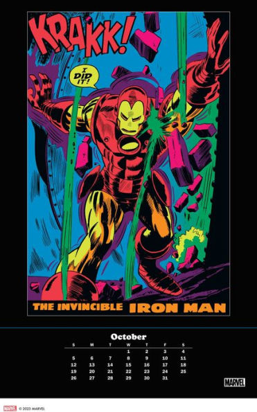 2025 Marvel Classic Black Light Poster Calendar