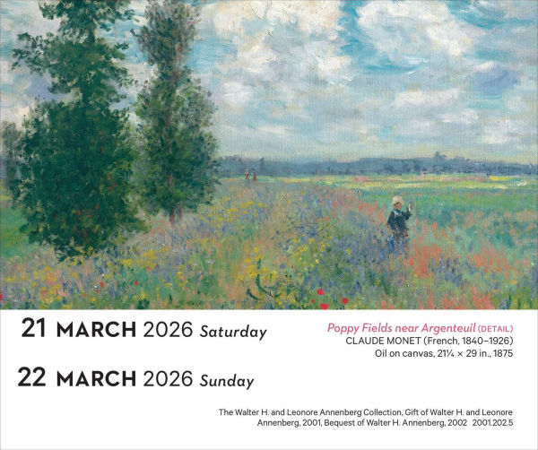 2026 Impressionism and Post-Impressionism Day-to-Day Calendar