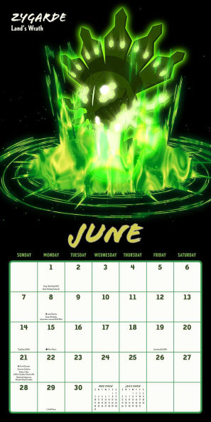 2026 Pokemon Moves Wall Calendar