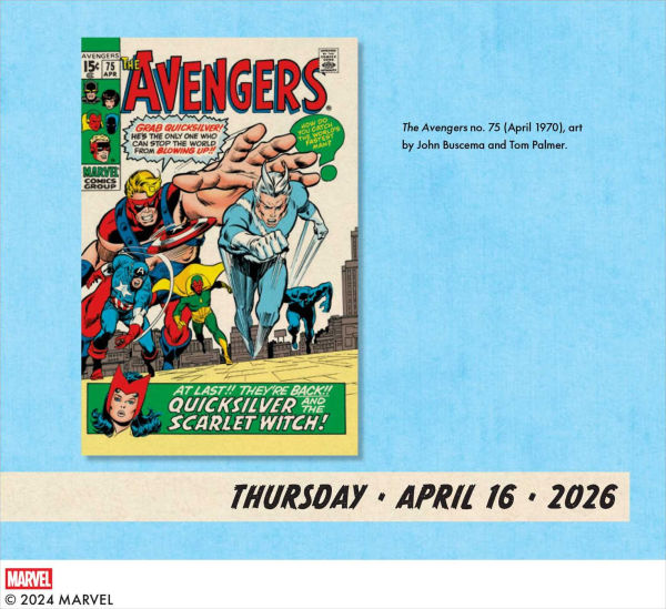 2026 Marvel Value Stamps Day-to-Day Calendar