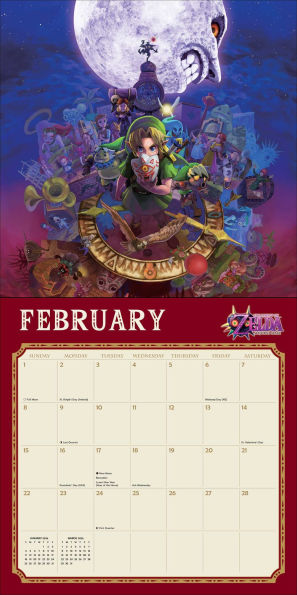 2026 Legend of Zelda Wall Calendar