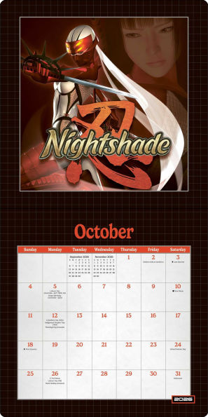 Shinobi 2026 Wall Calendar