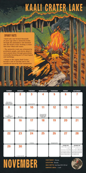 Spooky Lakes 2026 Wall Calendar