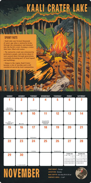 Spooky Lakes 2026 Wall Calendar