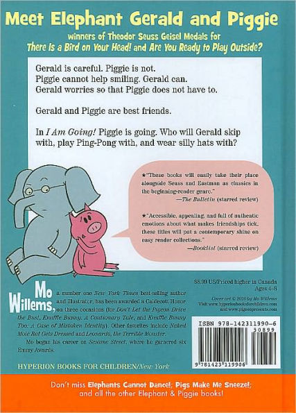 I Am Going! (Elephant and Piggie Series)