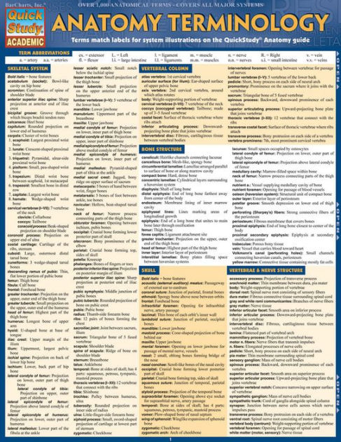 Anatomy Terminology by BarCharts, Inc. |, Other Format | Barnes & Noble®