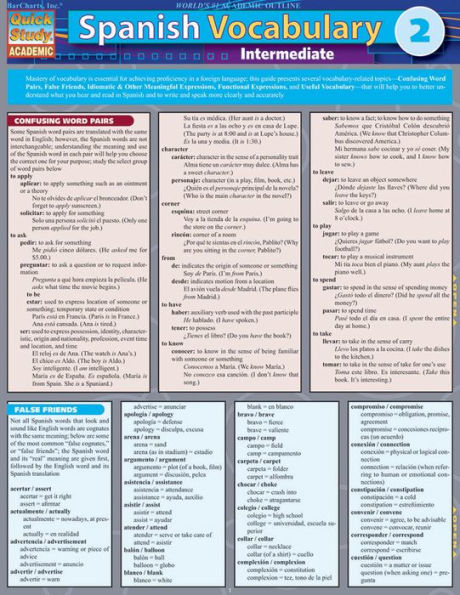 Spanish Vocabulary 2:Intermediate