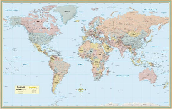 World Map Poster (32 X 50 Inches) - Paper: - A Quickstudy Reference By 