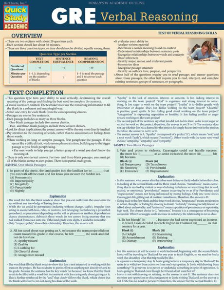 GRE - Verbal Reasoning