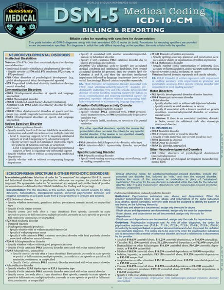 DSM 5 Medical Coding: a QuickStudy Reference Tool