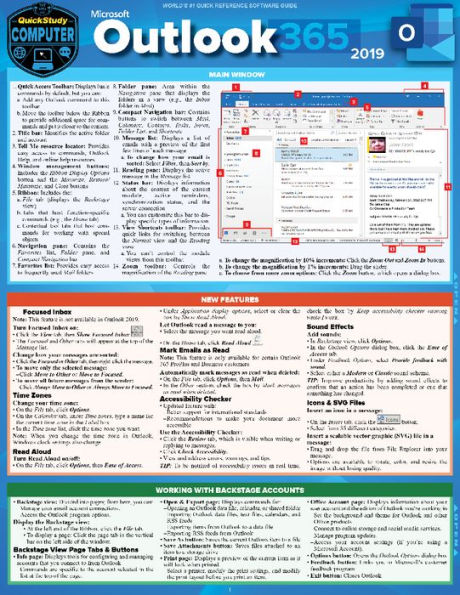 Microsoft Outlook 365 - 2019: a QuickStudy Laminated Software Reference Guide