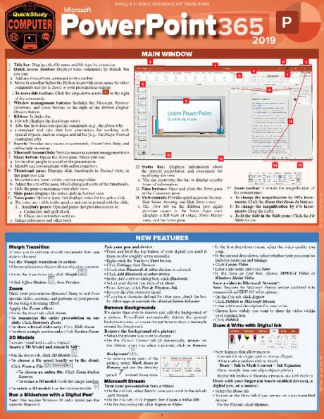 Microsoft PowerPoint 365 - 2019: a QuickStudy Laminated Software Reference Guide