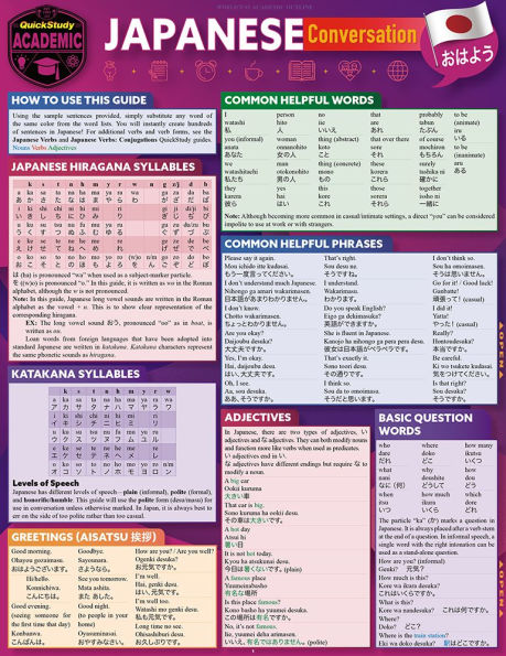 Japanese Conversation: a QuickStudy Laminated Reference Guide