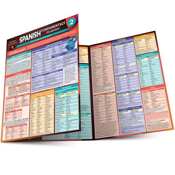 Spanish Fundamentals 2 - Vocabulary: a QuickStudy Laminated Reference Guide