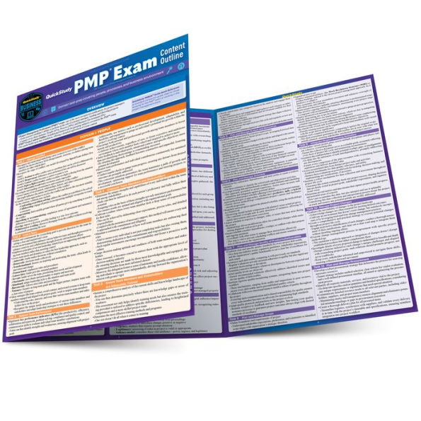 QuickStudy PMP® Exam Content Outlline - Domain Test Prep: Laminated Reference Guide