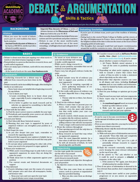 Debate & Argumentation - Skills & Tactics: a QuickStudy Laminated Reference Guide