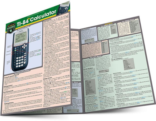 Ti 84 Plus Calculator: a QuickStudy Laminated Reference Guide