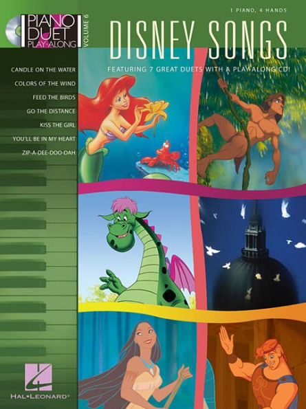 Disney Songs - Piano Duets Play-Along - 1 Piano 4 Hands, Volume 6
