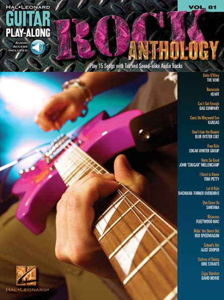 Rock Anthology Guitar Play-Along Volume 81 Book/Online Audio