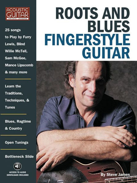 Roots & Blues Fingerstyle Guitar Acoustic Guitar Private Lessons - Book/Online Media