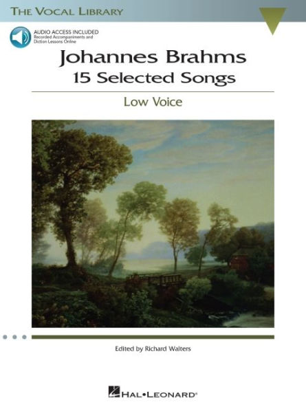 Johannes Brahms: 15 Selected Songs - Low Voice (Book/Online Audio)